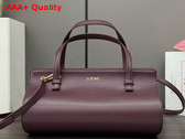 Loewe Small Clasp Bag in Burgundy Calfskin Replica