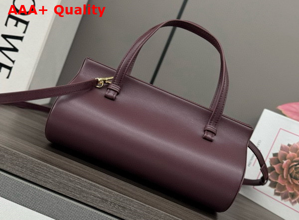 Loewe Small Clasp Bag in Burgundy Calfskin Replica