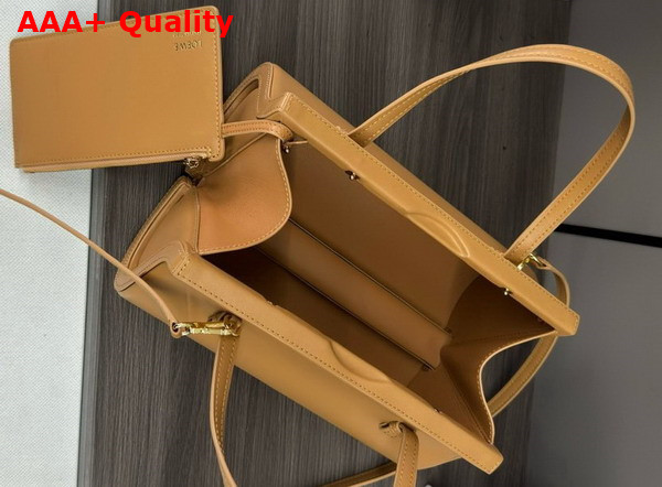 Loewe Small Clasp Bag in Tan Calfskin Replica