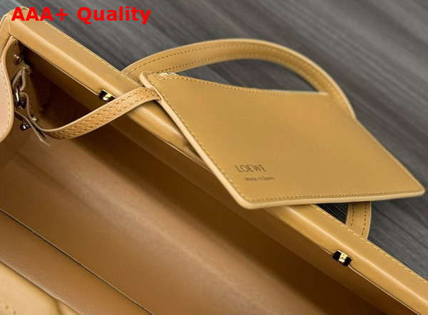 Loewe Small Clasp Bag in Tan Calfskin Replica