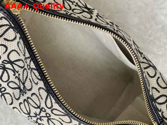 Loewe Small Cubi Bag in Anagram Jacquard and Calfskin Ecru and Black Replica