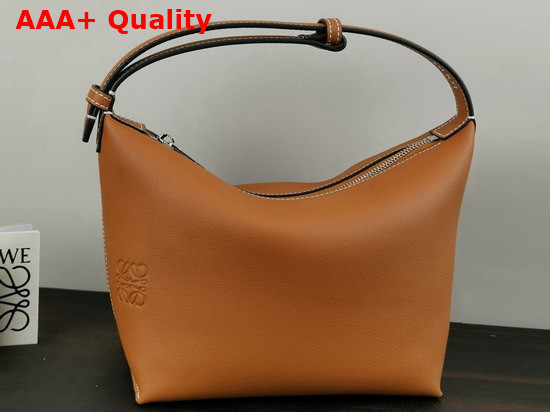 Loewe Small Cubi Bag in Tan Smooth Calfskin Replica
