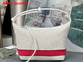 Loewe Small Cubi bag in Anagram Jacquard and Calfskin with Red Web Replica