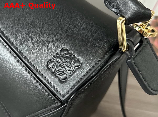Loewe Small Featherlight Puzzle Bag in Black Nappa Lambskin Replica