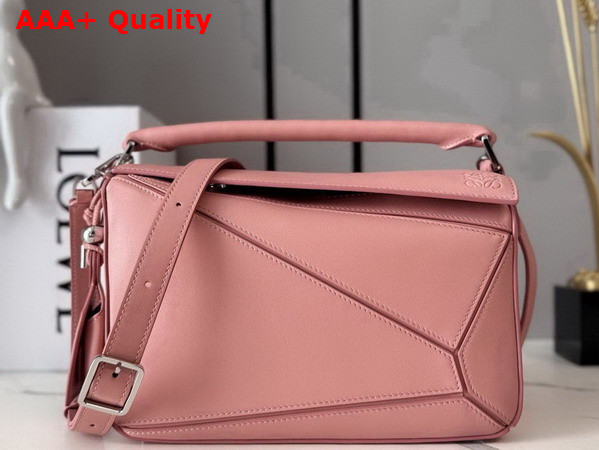 Loewe Small Featherlight Puzzle Bag in Blush Nappa Lambskin Replica