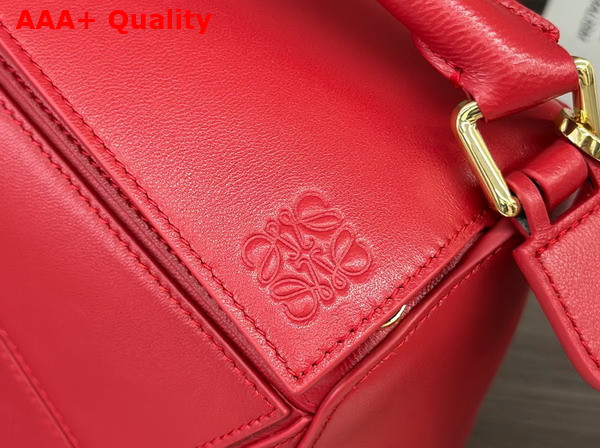 Loewe Small Featherlight Puzzle Bag in Burnt Red Nappa Lambskin Replica