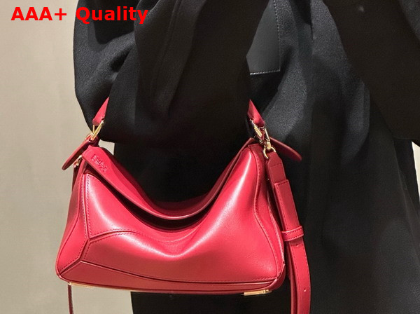 Loewe Small Featherlight Puzzle Bag in Burnt Red Nappa Lambskin Replica
