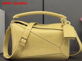 Loewe Small Featherlight Puzzle Bag in Dark Butter Nappa Lambskin Replica
