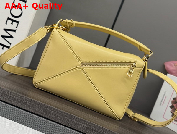 Loewe Small Featherlight Puzzle Bag in Dark Butter Nappa Lambskin Replica
