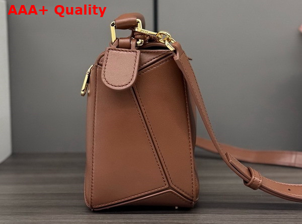 Loewe Small Featherlight Puzzle Bag in Pecan Nappa Lambskin Replica