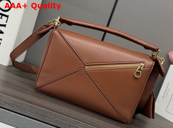 Loewe Small Featherlight Puzzle Bag in Pecan Nappa Lambskin Replica