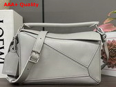 Loewe Small Featherlight Puzzle Bag in Shell Grey Nappa Lambskin Replica