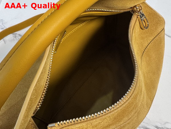 Loewe Small Featherlight Puzzle Bag in Suede Ochre Replica