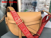 Loewe Small Gate Bag in Honey Soft Calfskin and Jacquard Replica