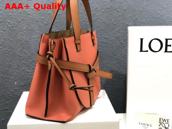 Loewe Small Gate Top Handle Bag in Orange Soft Grained Calf Leather Replica