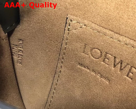 Loewe Small Gate bag in Soft Calfskin and Jacquard Autumn Green Replica