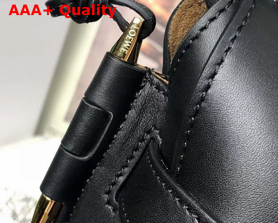Loewe Small Gate bag in Soft Calfskin and Jacquard Black Replica
