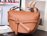 Loewe Small Gate bag in Soft Calfskin and Jacquard Tan Replica