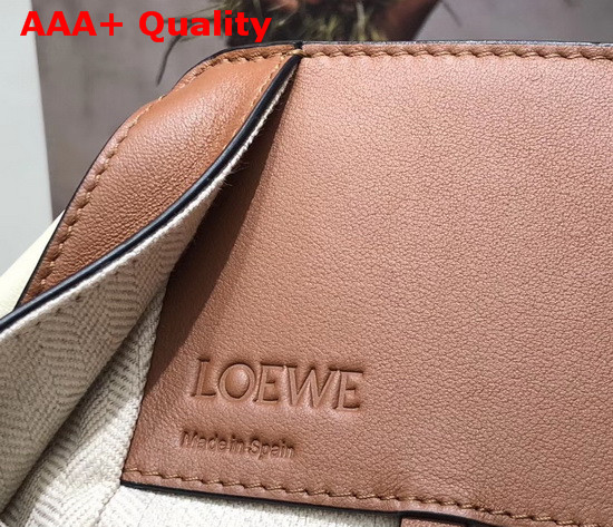 Loewe Small Hmmock Bag in Classic Calfskin Peach Pink and Milk Replica