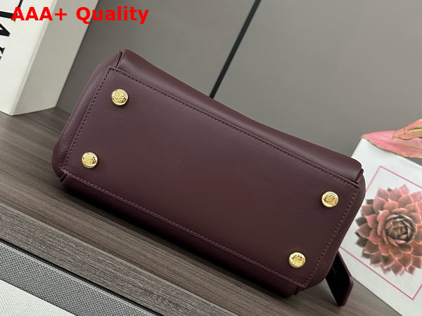 Loewe Small Madrid Bag in Supple Calfskin Dark Burgundy Replica