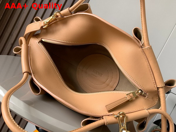 Loewe Small Paseo Bag in Warm Desert Shiny Nappa Calfskin Replica