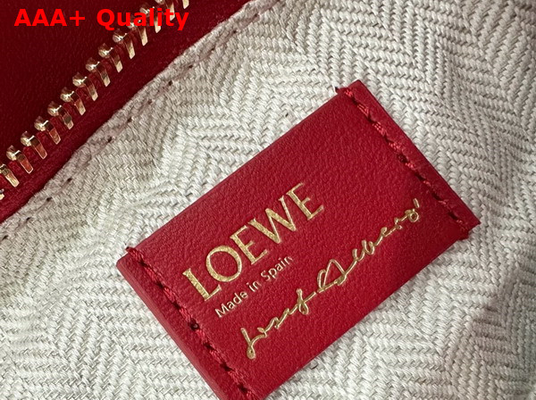 Loewe Small Puzzle Bag Black Red and Tan Classic Calfskin Replica