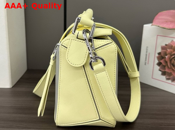 Loewe Small Puzzle Bag Light Yellow and Grey Classic Calfskin Replica