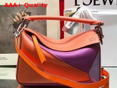 Loewe Small Puzzle Bag in Classic Calfskin Grapefruit Mauve Replica