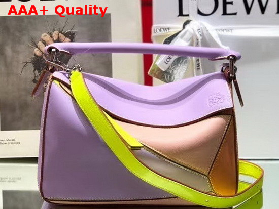 Loewe Small Puzzle Bag in Classic Calfskin Mauve Soft Apricot Replica