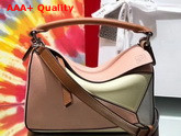 Loewe Small Puzzle Bag in Classic Calfskin Peach Pink Milk Replica