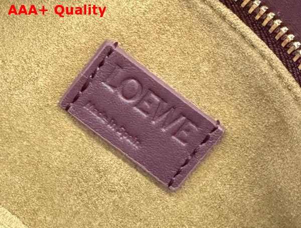 Loewe Small Puzzle Bag in Dark Burgundy Smooth Calfskin with Woven Handle Replica
