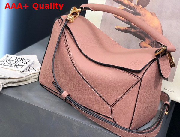 Loewe Small Puzzle Bag in Dusty Pink Soft Grained Calfskin Replica