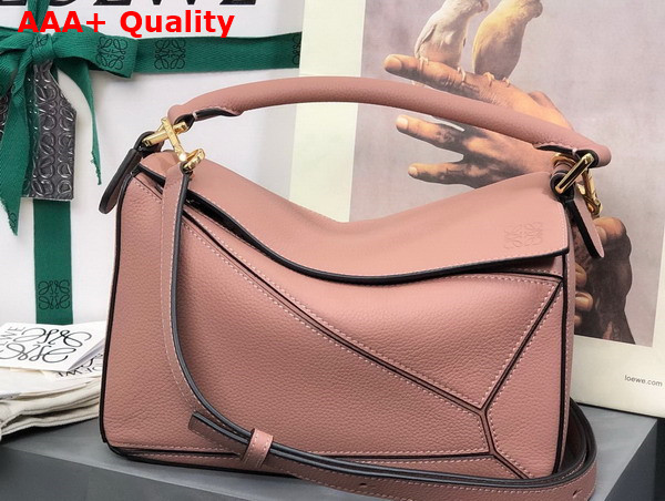 Loewe Small Puzzle Bag in Dusty Pink Soft Grained Calfskin Replica