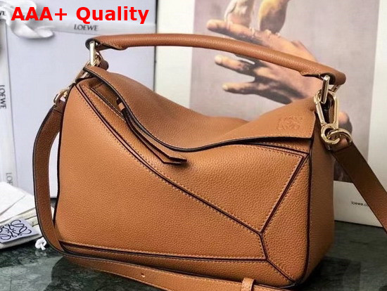 Loewe Small Puzzle Bag in Light Caramel Soft Grained Calfskin Replica