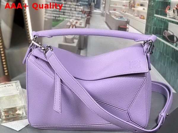 Loewe Small Puzzle Bag in Light Mauve Soft Grained Calfskin Replica