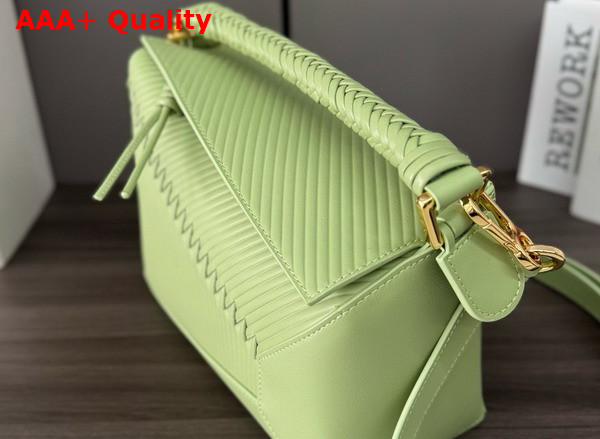 Loewe Small Puzzle Bag in Light Pear Calfskin with Overlapped Panels Replica