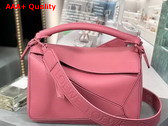 Loewe Small Puzzle Bag in Plumrose Satin Calfskin Replica