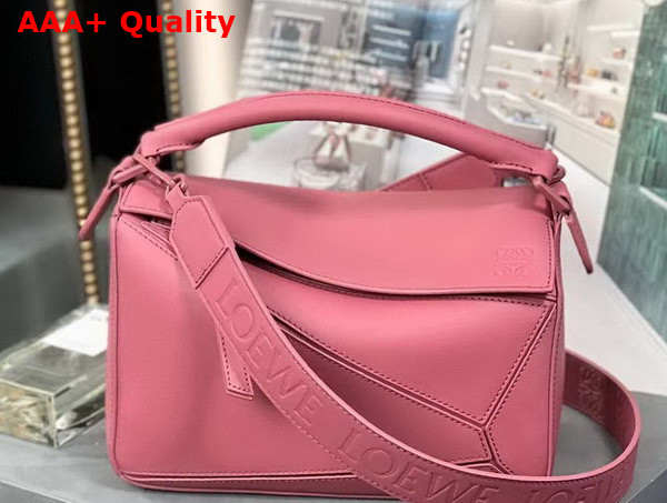 Loewe Small Puzzle Bag in Plumrose Satin Calfskin Replica