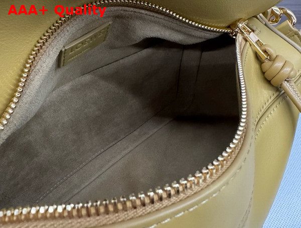 Loewe Small Puzzle Bag in Sahara Smooth Calfskin with Woven Handle Replica