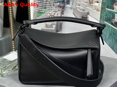 Loewe Small Puzzle Bag in Satin Calfskin Black Replica