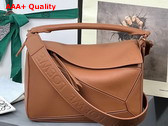 Loewe Small Puzzle Bag in Satin Calfskin Pecan Replica