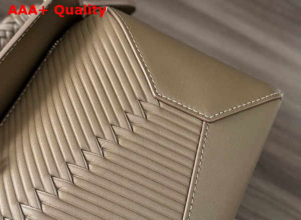 Loewe Small Puzzle Bag in Umber Calfskin with Overlapped Panels Replica
