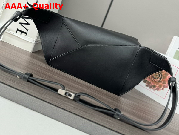 Loewe Small Puzzle Bumbag in Black Classic Calfskin Replica