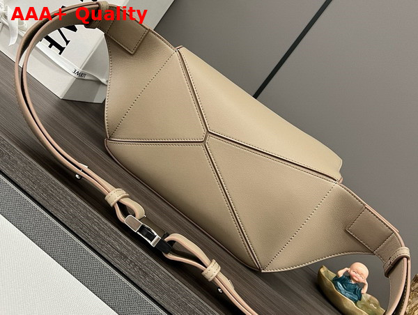 Loewe Small Puzzle Bumbag in Cream Classic Calfskin Replica
