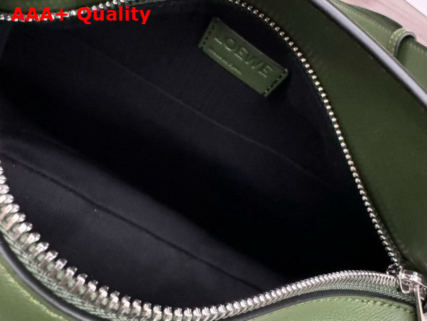 Loewe Small Puzzle Bumbag in Green Classic Calfskin Replica