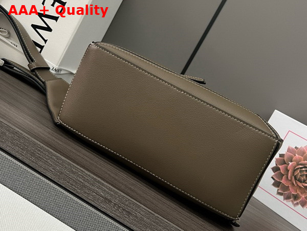 Loewe Small Puzzle Bumbag in Khaki Classic Calfskin Replica