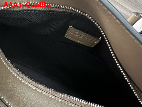 Loewe Small Puzzle Bumbag in Khaki Classic Calfskin Replica