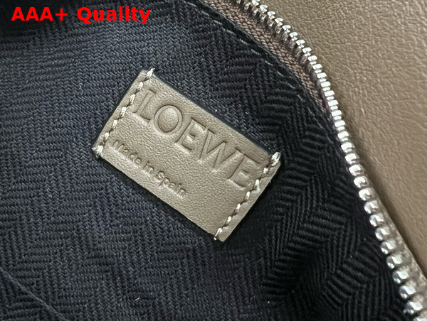 Loewe Small Puzzle Bumbag in Khaki Classic Calfskin Replica