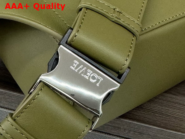 Loewe Small Puzzle Bumbag in Olive Classic Calfskin Replica