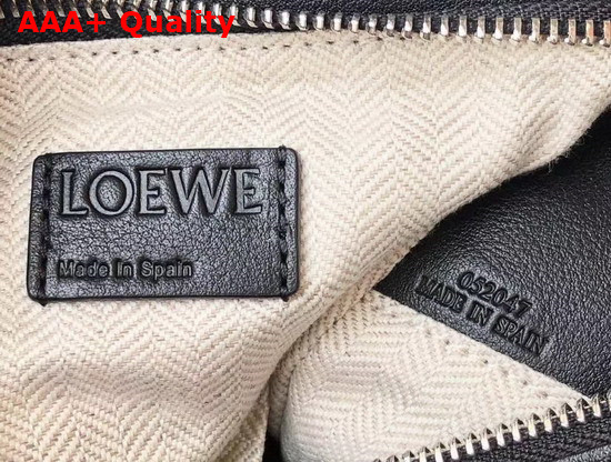 Loewe Small Puzzle Bumbag in Smooth Calfskin Black Replica